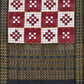 Red and Black Pochampally Ikat Cotton Handloom Dupatta with Checks Design - Global Threads | Swadesiicart