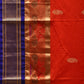 Red and Blue Paithani Silk Handloom Saree with Border and Body Buta Design - Global Threads | Swadesiicart