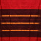 Red and Brown Narayanpet Silk Plain Saree with Traditional Border Design No Blouse - Global Threads | Swadesiicart