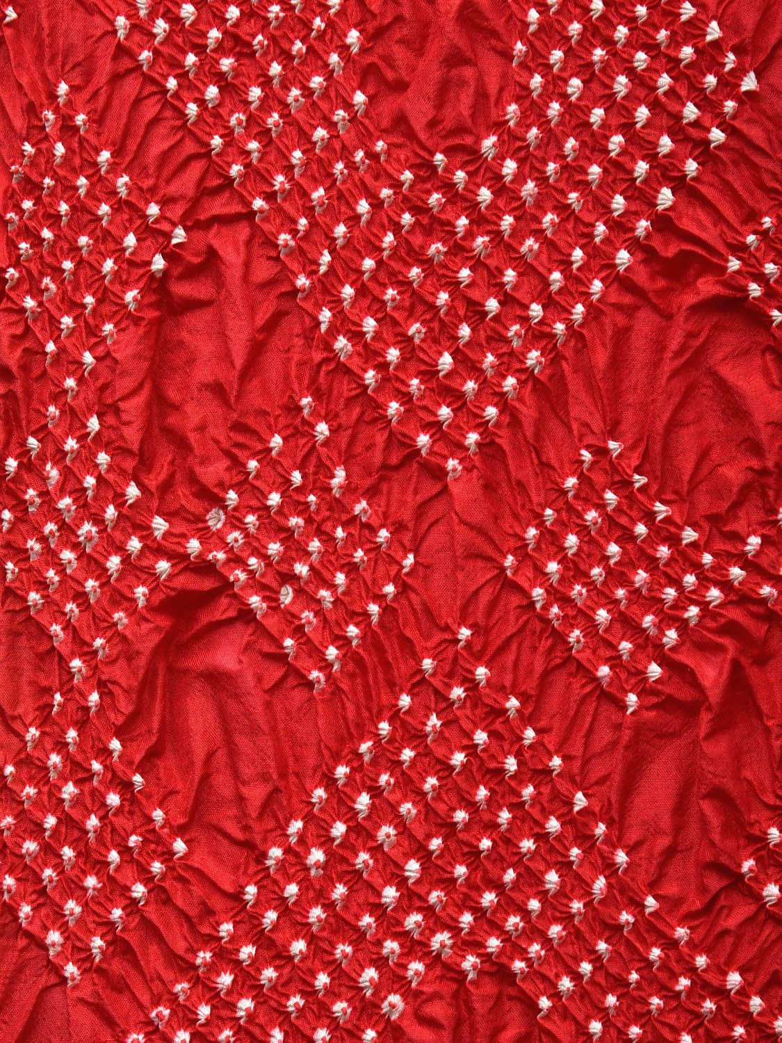 Red and Green Badhani Silk Handloom Saree with Geometrical Body and Kalamkari Pallu and Blouse Design - Global Threads | Swadesiicart