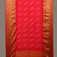 Red Bandhani Kanchipuram Silk Handloom Dupatta with Border Design - Global Threads | Swadesiicart