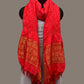 Red Bandhani Kanchipuram Silk Handloom Dupatta with Border Design - Global Threads | Swadesiicart