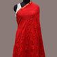 Red Bandhani Silk Handloom Dupatta with Geometric Design - Global Threads | Swadesiicart