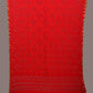 Red Bandhani Silk Handloom Dupatta with Geometric Design - Global Threads | Swadesiicart