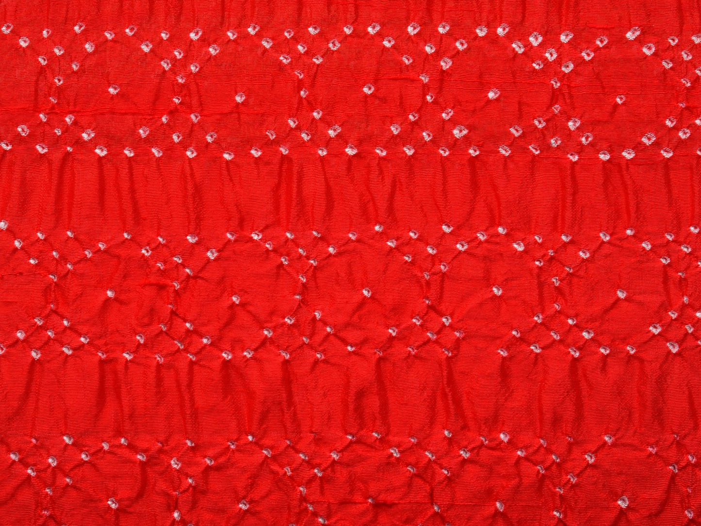 Red Bandhani Silk Stole with Embroidary Work Design - Global Threads | Swadesiicart