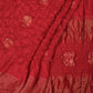 Red Bandhani Uppada Silk Handloom Saree with Nilambari Buta Design - Global Threads | Swadesiicart