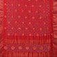 Red Bandhani Uppada Silk Handloom Saree with Nilambari Buta Design - Global Threads | Swadesiicart