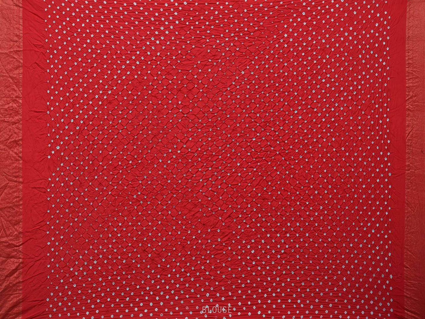 Red Bandhani Uppada Silk Handloom Saree with Nilambari Buta Design - Global Threads | Swadesiicart