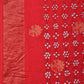 Red Bandhani Uppada Silk Handloom Saree with Nilambari Buta Design - Global Threads | Swadesiicart
