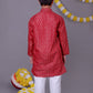 Bluesaanchi Red Bold Zari Kurta Set – Trendy Vibes for Your Little One | Swadesiicart