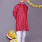 Bluesaanchi Red Bold Zari Kurta Set – Trendy Vibes for Your Little One | Swadesiicart