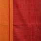 Red ilkal Cotton Handloom Saree with Checks Design No Blouse - Global Threads | Swadesiicart