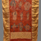 Red Kalamkari Hand Painted Kanchipuram Silk Handloom Dupatta with Dashavatar Design - Global Threads | Swadesiicart
