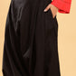 BohoJazz Red Threadwork Kurti with Black Harem Pants Co-ord Set - Swadesiicart