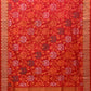 Red Uppada Silk Handloom Saree with All Over Floral Design - Global Threads | Swadesiicart