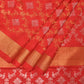 Red Uppada Silk Handloom Saree with All Over Jamdani Design - Global Threads | Swadesiicart