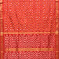 Red Uppada Silk Handloom Saree with All Over Jamdani Design - Global Threads | Swadesiicart