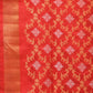 Red Uppada Silk Handloom Saree with All Over Jamdani Design - Global Threads | Swadesiicart