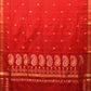 Red Uppada Silk Handloom Saree with Mango Pallu Design - Global Threads | Swadesiicart