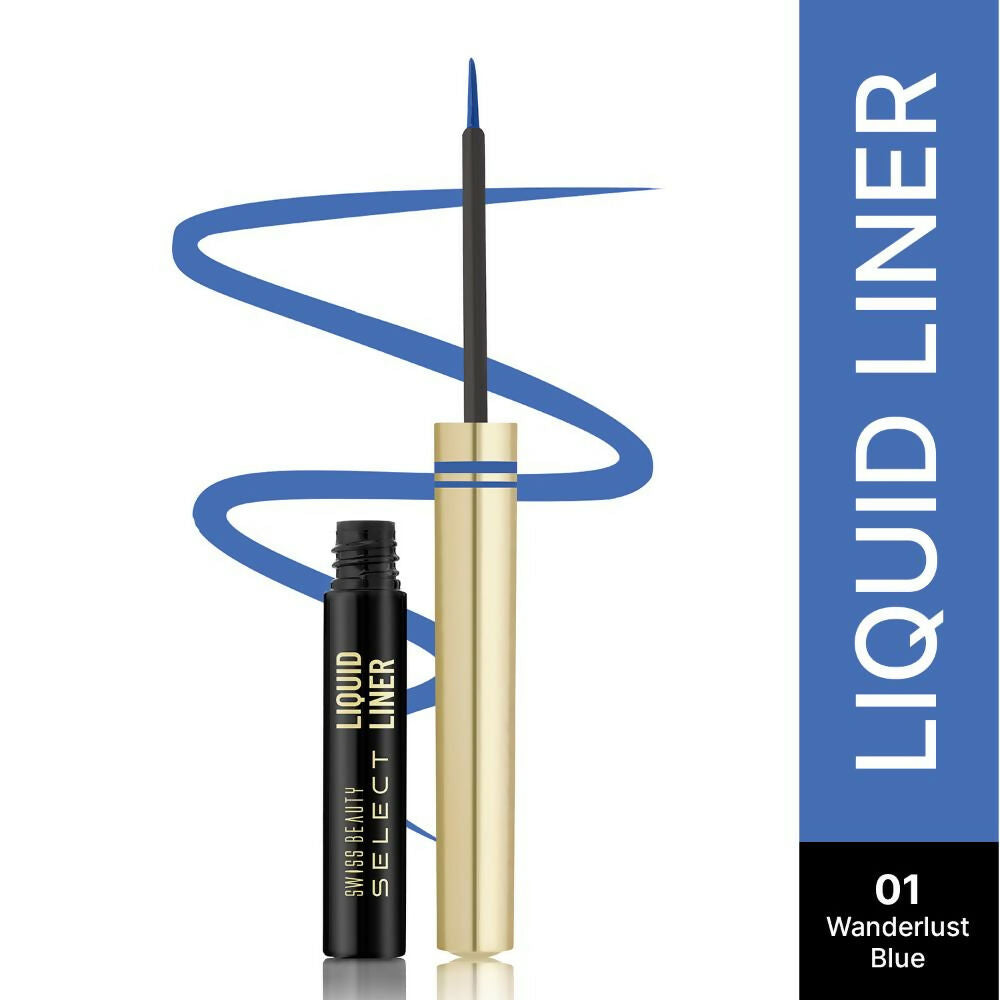 Swiss Beauty Select Here To Stay Liquid Liner, 1-Wanderlust Blue | Swadesiicart