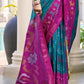 Shree Shyam Fashion Pochampalli Silk Sky Blue Saree