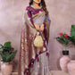 Aastha Fashion Lavender Silk Sarees Weaving Saree