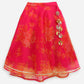 Ahalyaa Pink Organza Digital Print Kids Lehenga Choli For Girls | Swadesiicart
