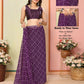 Purple Georgette Designer Printed Ready To Wear Saree - Elite | Swadesiicart