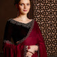 Aafreen Partywear Designer Pink Satin Chiffon Fancy Saree