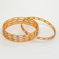 NVR Women's Set of 4 Gold-Polished CZ Stone-Studded Bangles - Swadesiicart