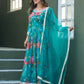 Anaita Blue Tabby Silk Readymade Anarkali Suit with Embroidery Thread & Sequence Work