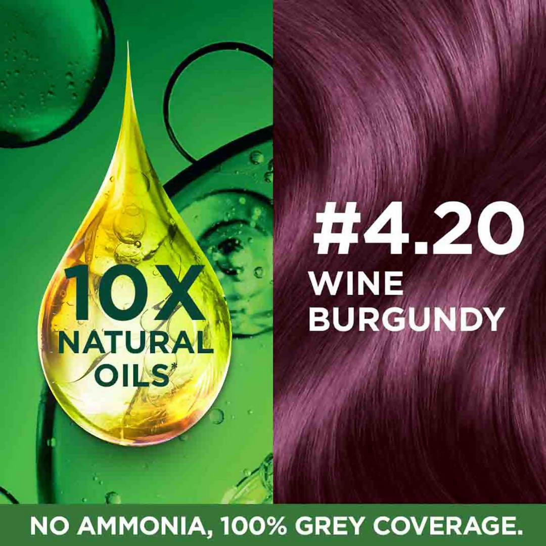 Garnier Color Naturals Creme Riche Hair Color - Shade 4.20 Wine Burgundy - Swadesiicart