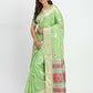 Shree Shyam Fashion Linen Cotton Light Green Saree