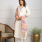 Festive Wear Ethnic White viscose blend Stitched Suit With Dupatta - Tanisha | Swadesiicart