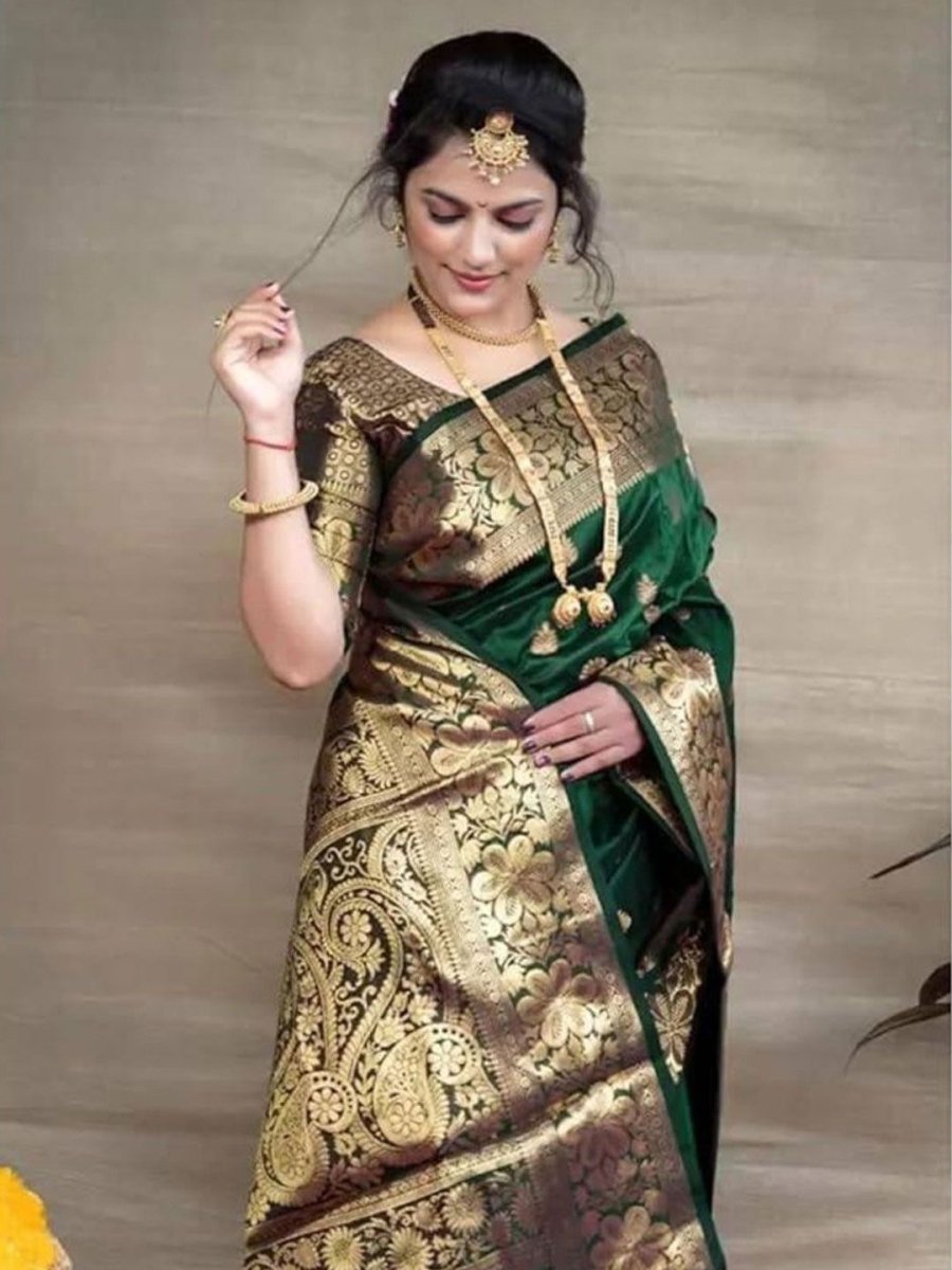 Anouk Woven Design Zari Banarasi Saree | Swadesiicart