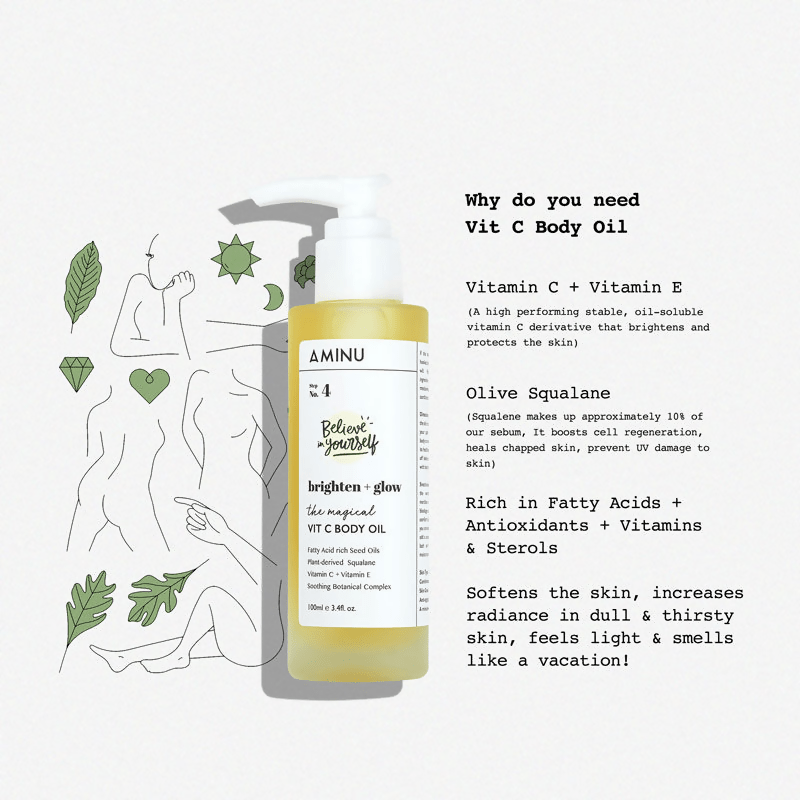 Aminu Melting Aminu Vit C Body Oil for Brightening & Hydrating | Swadesiicart