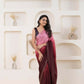 Pink Satin Pedding Designer, Printed Party Wear Ready To Wear Saree - Femina | Swadesiicart