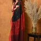 Very Much Indian Pure Cotton Handloom Saree with Buttis & Sleek Border - Black | Swadesiicart