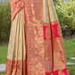 Astita Banarasi Silk White Saree | Swadesiicart