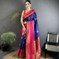 Joban Fashion Violet Banarasi Soft Silk Woven Saree | Swadesiicart