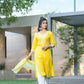 BulBul Pooja Yellow Rayon Kurta Set with Dupatta - Swadesiicart