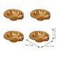 eCraftIndia Set of 4 Handcrafted Brass Diyas | Swadesiicart