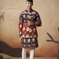 Blossom Print Cotton Nehru Jacket Set by Hilo Design