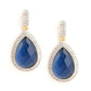 Nuyug 22K Gold Plated Azure Muse Contemporary Drop Earrings | Swadesiicart