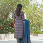 BulBul Aaliya Classic Cotton Navy Kurta Set with Dupatta - Swadesiicart