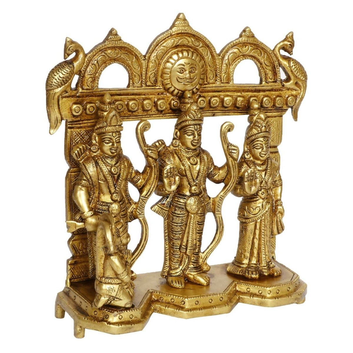 Artvarko Brass Ram Darbar Statue Shree Ram Ji Sita Laxman Hanuman - Swadesiicart