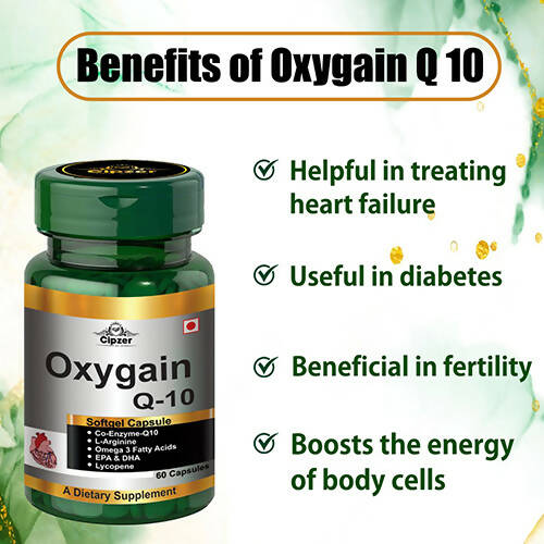 Cipzer Oxygain Q-10 Softgel Capsules - Swadesiicart