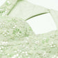 House of Panchhi Lime Green Net Sequins and Zarkan embroidery Lehenga choli & Dupatta | Swadesiicart