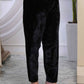 Miravan Women's Black Velvet Dreams Embroidered Co-ord Set - Swadesiicart
