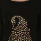 Ahalyaa Black Chanderi Gold Print Kurta | Swadesiicart